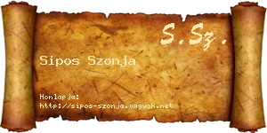 Sipos Szonja névjegykártya