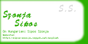 szonja sipos business card